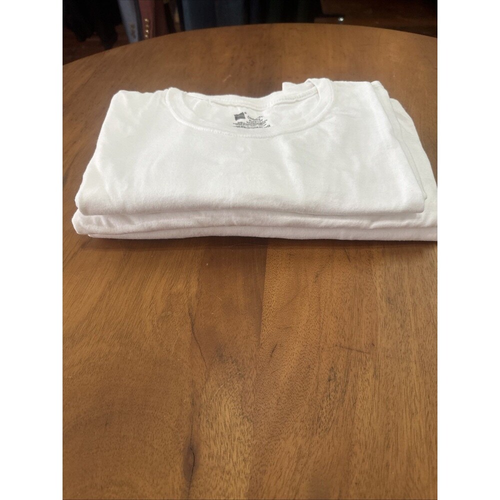 Lot of 3 Hanes Comfort Soft Round Neck short sleeve white tshirt XL Men